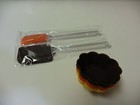 Set Of 4 Spatulas- Harvest Colored Silicone Spatulas  Brown And Orange 2 Sizes 