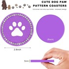 2-pack Bling Paw Car Cup Holder Coaster Inserts  2 75 Inch Anti- Color  Purple