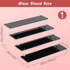 4 Tier Acrylic Display Risers  Black Perfume Organizer  Cupcake Stand