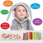 Counting Number Blocks And Sticks   Montessori Toys For Kids Learning  Homesc   