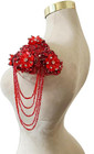 Handmade 3d Three-dimensional Flower Rhinestones Applique Sewing Crystal Fringe
