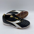 Diadora Capitano Men s Size 6 Indoor Soccer Shoes 2008-3-55098 Black White Gold