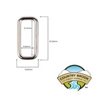 Country Brook Design   1 Inch Lite Welded Nickel Rectangle Rings  10 Pack