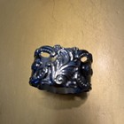 4 Vintage Baroque Silverplate Godinger Napkin Rings  Retired Pattern Marked Gsa