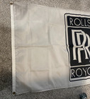 Vintage Rolls Royce Banner Flag - Some Wear On Edge - 57 X 33
