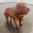 Vintage Hand Carved Wooden Saint Bernard Dog Figurine Alpine Swiss Folk Art 2 5 
