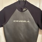 O neill Reactor 21 Back Zip Short Sleeve Wetsuit 2 1mm Sz Lg Blk gry Surf Scuba