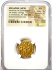Heraclius  Her  Constantine   Heraclonas Gold Av Solidus 632-641 Ad - Ngc Au