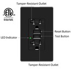 20   Gfci Outlet 15amp Gfi Receptacle Tamper-resistant Wr Tr Electric Plugs Black