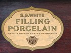 Antique S s White Dental Tooth Filling Porcelain Sample Tool Kit Wooden Box 