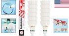 12-pack Goose Feather Shuttlecocks - Training Balls For All Skill Levels