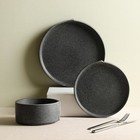 Stone Lain Bao Charcoal 24-piece Stoneware Dinnerware Set -service For 8