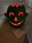 Department 56 Lighted Halloween Green Pumpkin Lantern  Great Shape xxl rare  