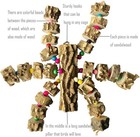 Pinvnby Macaw Toys  Extra Large Parrot Toys  Natural Wood Bird Chewing Toys  