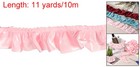 11 Yards 3d Pleated Chiffon Lace Trim 2  Sewing Fabric Trim Cherry Pink