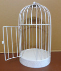Hallmark Rustic Vintage White Metal Bird Cage Farmhouse Birdcage Hinge Clasp 12 