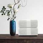 Luxury Bath Sheet Towels Extra Large  35x70 Inch  2 Pk  Silver Highly Absorbent