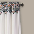 Half Moon Clara Room Darkening Window Curtain Navy tangerin Two Panels 52x84 New
