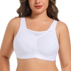 Womens Plus Size Workout Running Support Non Wire High Impact Control Sports Bra