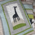 Pottery Barn Kids Crib Quilt Baby Jungle Animal Giraffes  Elephants Nursery Blan