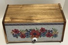 The Pioneer Woman Floral Acacia Wooden Bread Box Farmhouse Kitchen Storage Decor