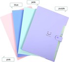 Skydue 4-pack Expanding File Folders  5 Pockets  A4 letter  Green