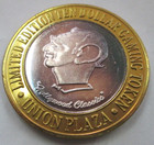 Limited Ed Ten Dollar Gaming Token  999 Fine Silver Las Vegas  jg Union Plaza 