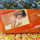 Vintage 70s Sunmark Yellow Floral Heating Pad Original Box Retro Granny Works 