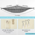 Stuffed Animals Net Or Hammock Kids Toy Storage Organizer With Led Light Hanging