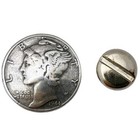 4 Pack Mercury Liberty United States Dime Screw Back Conchos - 5 8 