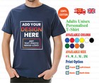 Custom Printed T-shirt  Personalised Tee Shirt With Your Text Image Logo Unisex