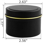 Black Candle Tins 24 Pack 5oz Bulk Candle Jars With Lids For Diy Candle Making