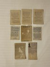 Mixed Lot Of 8 Victorian Medical Advertising Trade Cards Ephemera