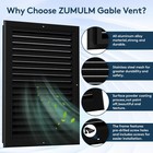 Metal Gable Vent 16x20 In  Shed Attic Wall Air Intake Exhaust Louver Cover