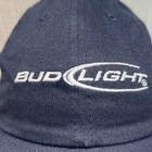 Bud Light Beer Hat Cap Embroidered Navy Blue Adjustable Strap Back