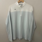 Radmor Colton Pullover Mens Xl 1 4 Zip White Blue Color Block Pima Cotton Golf