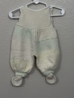 Vintage Neonato Baby Jumper Knit Overalls Footed Pastel Bear Cat 80s 90s Romper