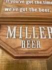 Vintage Miller Beer High Life Plastic Wall Decor Faux Wood Lakeside Industries