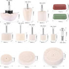 14pcs White Cotton Pad Polishing Buffing Wheel Rims Car Motorcycle Kit For Drill