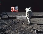 Buzz Aldrin Salutes Flag On Moon Apollo 11 Astronaut - 8x10 Nasa Photo  ep-320 
