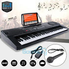 Digital Piano Keyboard 61 Key - Portable Electronic Piano With Mic   Stand