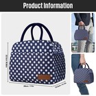 Douyadady Lunch Bag Women men 10 8 X 6 3 X 8 8inches  Blue white Dots