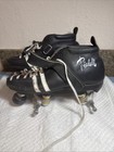 Riedell 265 Vandal Black Red White Stripe Roller Skates Size Vintage Retro-read