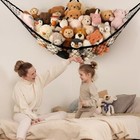 Stuffed Animal Storage Hammock Net Corner - Large Toy Hammock Net 1 Pack Black