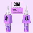 Wormhole Tattoo Needles  50pcs Mixed Sizes Disposable Finger 3rl 5rl 7rl 9rl 11r