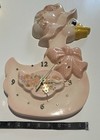 Vintage Kitchen Clock Ceramic Goose With Bonnet Works