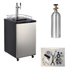 Beer Kegerator Dual Tap Draft Beer Dispenser Full Size Stainless Steel Keg 170l