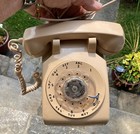Vtg 1968 Bell Systems Western Electric Tan Rotary Dial Telephone Parts Only