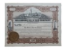 1919 Hillsboro  Ks Hillsboro Oil   Gas Stock Certificate  3 Issued To A  Loewen