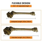 For Pto Shaft Pto Drive Shaft 1-3 8 x6 Spline W slip Clutch T4 31 5-41  yellow